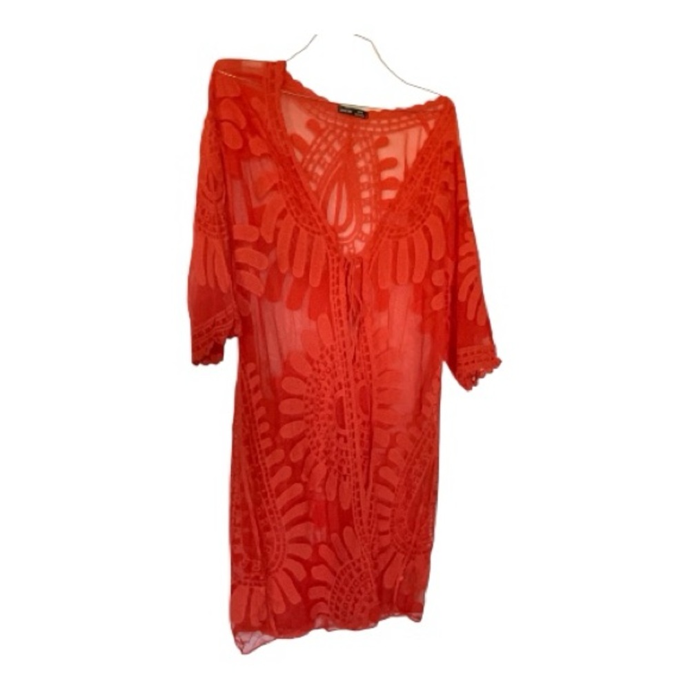SHEIN Vibrant Red Swim Cover-Up